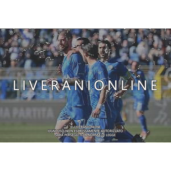 © TVRG Alberto Cerri (Como) esulta dopo il gol dell\'1 a 0 Como vs Brescia Campionato Serie BKT - 26a giornata Como 26-02-2022 Stadio Giuseppe Sinigaglia foto Roberto Garavaglia/ag. Aldo Liverani sas/AGENZIA ALDO LIVERANI SAS
