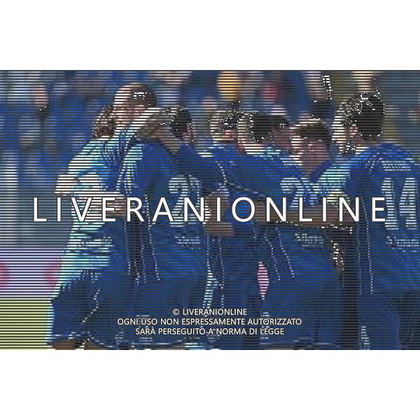© TVRG esultanza Como dopo il gol dell\'1 a 0 Alberto Cerri Como vs Brescia Campionato Serie BKT - 26a giornata Como 26-02-2022 Stadio Giuseppe Sinigaglia foto Roberto Garavaglia/ag. Aldo Liverani sas/AGENZIA ALDO LIVERANI SAS