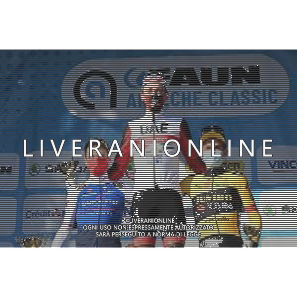 26-02-2022 Faun Ardeche Classic; 2022, Uae Emirates; 2022, Quick Step - Alpha Vinyl; 2022, Jumbo - Visma; Mcnulty, Brandon; Vansevenant, Mauri; Kuss, Sepp; Guilherand Granges; ©SIROTTI/AGENZIA ALDO LIVERANI SAS