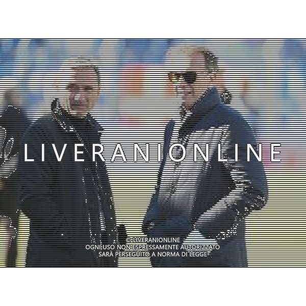 © TVRG Francesco Marroccu SX direttore sportivo Brescia e Massimo Cellino DX presidente Brescia Como vs Brescia Campionato Serie BKT - 26a giornata Como 26-02-2022 Stadio Giuseppe Sinigaglia foto Roberto Garavaglia/ag. Aldo Liverani sas