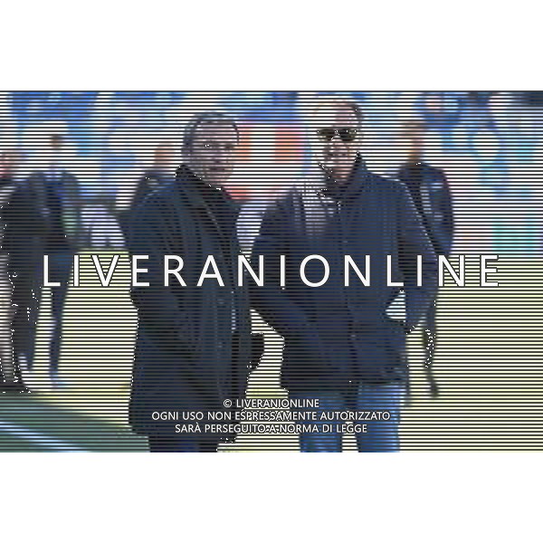 © TVRG Francesco Marroccu SX direttore sportivo Brescia e Massimo Cellino DX presidente Brescia Como vs Brescia Campionato Serie BKT - 26a giornata Como 26-02-2022 Stadio Giuseppe Sinigaglia foto Roberto Garavaglia/ag. Aldo Liverani sas