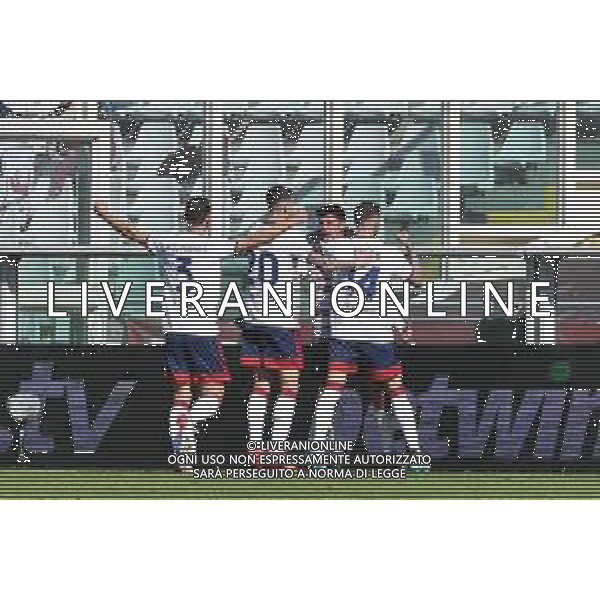 Torino 27.02.2022 Stadio Olimpico Grande Torino ©Manuela Viganti/Agenzia Aldo Liverani Torino vs Cagliari Serie A Tim 2021/2022 Nella foto : esultanza cagliari dopo il gol di raoul bellanova