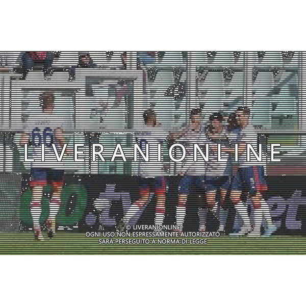 Torino 27.02.2022 Stadio Olimpico Grande Torino ©Manuela Viganti/Agenzia Aldo Liverani Torino vs Cagliari Serie A Tim 2021/2022 Nella foto : esultanza cagliari dopo il gol di raoul bellanova