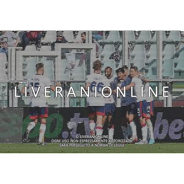 Torino 27.02.2022 Stadio Olimpico Grande Torino ©Manuela Viganti/Agenzia Aldo Liverani Torino vs Cagliari Serie A Tim 2021/2022 Nella foto : esultanza cagliari dopo il gol di raoul bellanova