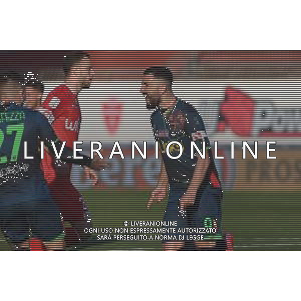 ¬© TVRG Massimo Coda (Lecce) esulta dopo il gol dell\'1 a 0 Monza vs Lecce Campionato Serie BKT - 26a giornata Monza 27-02-2022 U-Power Stadium foto Roberto Garavaglia/ag. Aldo Liverani sasAGENZIA ALDO LIVERANI SAS
