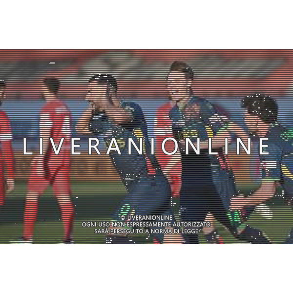 ¬© TVRG Massimo Coda (Lecce) esulta dopo il gol dell\'1 a 0 Monza vs Lecce Campionato Serie BKT - 26a giornata Monza 27-02-2022 U-Power Stadium foto Roberto Garavaglia/ag. Aldo Liverani sasAGENZIA ALDO LIVERANI SAS