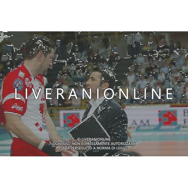 VERONA 09/10/2005 CAMPIONATO ITALIANO PALLAVOLO 2005/2006 MARMI LANZA VERONA-LUBE BANCA MARCHE MACERATA NELLA FOTO:DE GIORGI FERDINANDO E GERIC ANDRIJA FOTO PAOLA GARBUIO/ALDO LIVERANI s.a.s