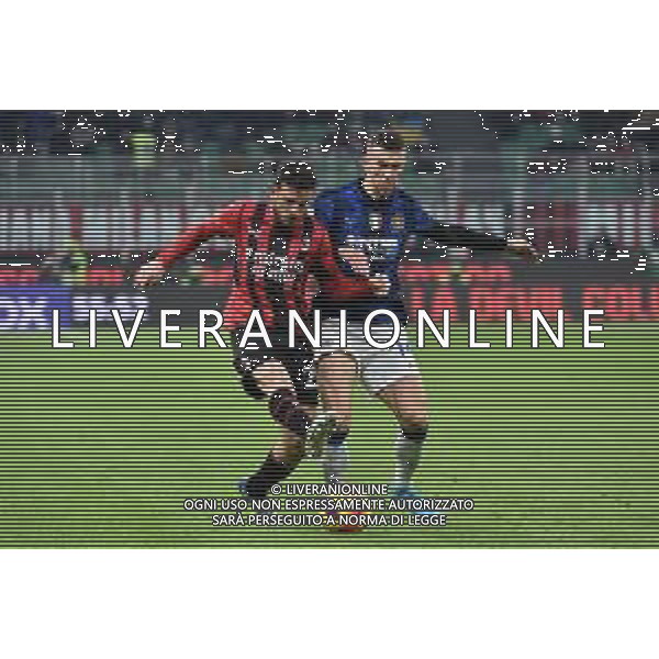 Alessandro Florenzi (Milan) e Ivan Perisic (Inter) Milan vs Inter Coppa Italia Frecciarossa - semifinale gara di andata Milano 01-03-2022 Stadio Giuseppe Meazza - San Siro foto Roberto Garavaglia/ag. Aldo Liverani sas /AGENZIA ALDO LIVERANI SAS