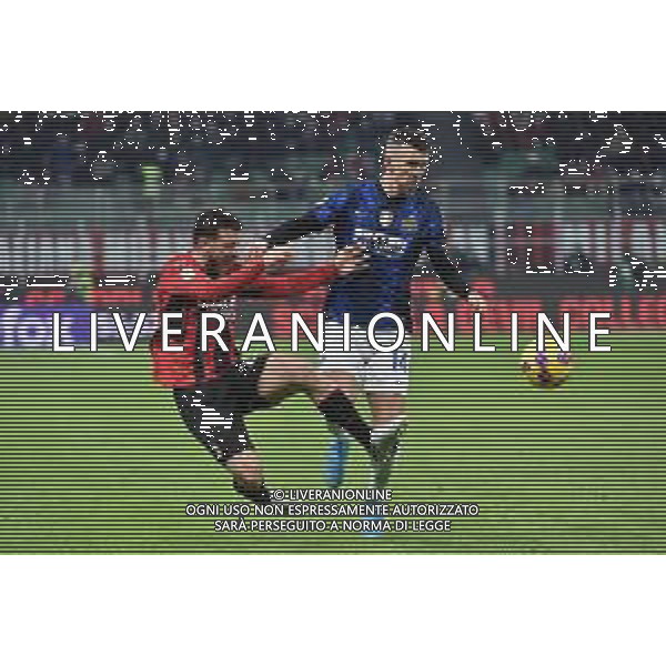 Alessandro Florenzi (Milan) e Ivan Perisic (Inter) Milan vs Inter Coppa Italia Frecciarossa - semifinale gara di andata Milano 01-03-2022 Stadio Giuseppe Meazza - San Siro foto Roberto Garavaglia/ag. Aldo Liverani sas /AGENZIA ALDO LIVERANI SAS