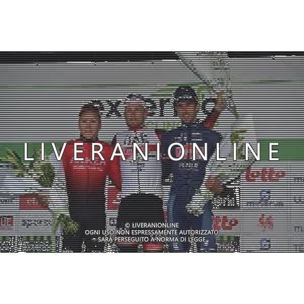 01-03-2022 Le Samyn; 2022, Uae Emirates; 2022, Arkea - Samsic; 2022, Alpecin - Fenix; Trentin, Matteo; Hofstetter, Hugo; De Bondt, Dries; Dour; ©SIROTTI/AGENZIA ALDO LIVERANI SAS