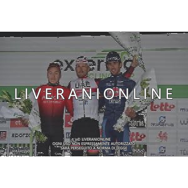 01-03-2022 Le Samyn; 2022, Uae Emirates; 2022, Arkea - Samsic; 2022, Alpecin - Fenix; Trentin, Matteo; Hofstetter, Hugo; De Bondt, Dries; Dour; ©SIROTTI/AGENZIA ALDO LIVERANI SAS