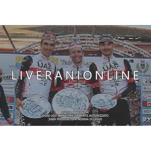 02-03-2022 Trofeo Laigueglia; 2022, Uae Emirates; Polanc, Jan; Ayuso, Juan; Covi, Alessandro; Laigueglia; ©SIROTTI/AGENZIA ALDO LIVERANI SAS