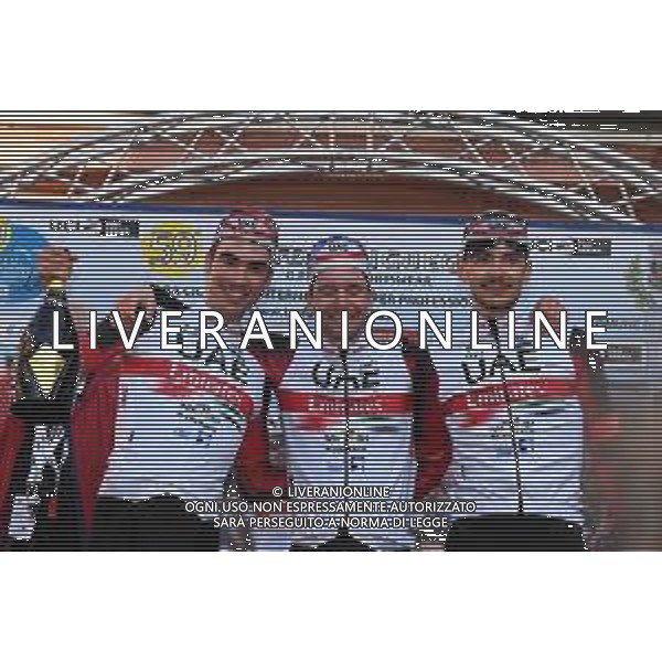 02-03-2022 Trofeo Laigueglia; 2022, Uae Emirates; Polanc, Jan; Ayuso, Juan; Covi, Alessandro; Laigueglia; ©SIROTTI/AGENZIA ALDO LIVERANI SAS