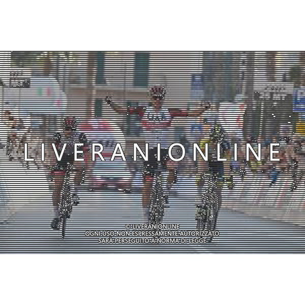 02-03-2022 Trofeo Laigueglia; 2022, Uae Emirates; 2022, Intermarche - Wanty Gobert; Ayuso, Juan; Covi, Alessandro; Rota, Lorenzo; Laigueglia; ©SIROTTI/AGENZIA ALDO LIVERANI SAS