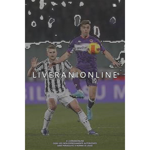 Fiorentina - Juventus semifinale di Coppa Italia 2021-2022 del 02/03/2022 nella foto: Piatek Krzysztof(acf Fiorentina)- Matthijs de Ligt(Juventus f.c.) ©Claudio Zamagni/Agenzia Aldo Liverani
