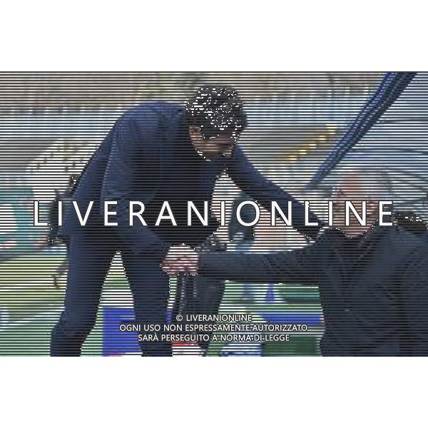 © TVRG Giacomo Gattuso allenatore Como e Roberto Venturato allenatore Spal Como vs Spal Campionato Serie BKT - 28a giornata Como 05-03-2022 Stadio Giuseppe Sinigaglia foto Roberto Garavaglia/ag. Aldo Liverani sas