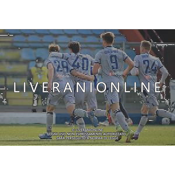 © TVRG esultanza Spal dopo il gol dell\'1 a 0 Como vs Spal Campionato Serie BKT - 28a giornata Como 05-03-2022 Stadio Giuseppe Sinigaglia foto Roberto Garavaglia/ag. Aldo Liverani sas