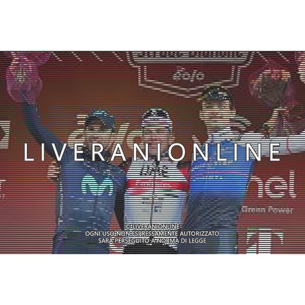 05-03-2022 Strade Bianche; 2022, Uae Emirates; 2022, Movistar; 2022, Quick Step - Alpha Vinyl; Pogacar, Tadej; Valverde, Alejandro; Asgreen, Kasper; Siena; ©SIROTTI/AGENZIA ALDO LIVERANI SAS