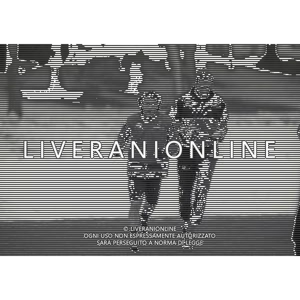 1995 MILANELLO ALLENAMENTO MILAN CALCIO NELLA FOTO SEBASTIANO ROSSI E ROBERTO DONADONI AG ALDO LIVERANI SAS