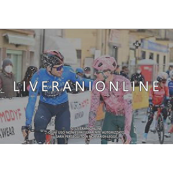 08-03-2022 Tirreno - Adriatico; Tappa 02 Camaiore - Sovicille; 2022, Ineos - Grenadiers; 2022, Ef Education - Easypost; Ganna, Filippo; Padun, Mark; Camaiore; ©SIROTTI/AGENZIA ALDO LIVERANI SAS