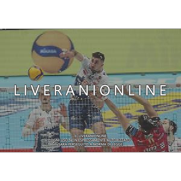 BOLOGNA UNIPOL ARENA 05 03 2022 COPPA ITALIA PALLAVOLO MASCHILE PERUGIA - PIACENZA VOLLEY SEMIFINALE NELLA FOTO CANESCHI EDOARDO PIACENZA ©SANNA/AGENZIA ALDO LIVERANI SAS