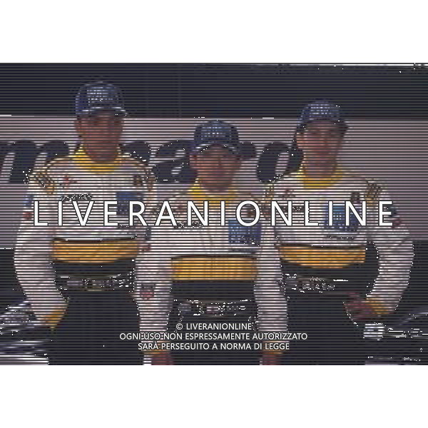 RETROSPETTIVA UKYO KATAYAMA PILOTA F1 NELLA FOTO UKYO KATAYAMA NELL\'ANNO 1997CON JARNO TRULLI E T.MARQUES FOTO CONTROLUCE- MONZA -AG ALDO LIVERANI SAS