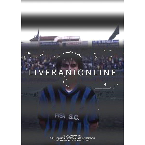 RETROSPETTIVA DAVIDE PELLEGRINI CALCIATORE NELLA FOTO DAVIDE PELLEGRINI CON LA MAGLIA DEL PISA CALCIO AG ALDO LIVERANI SAS