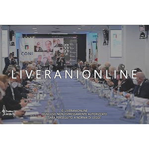 ¬© TVRG Consiglio Nazionale CONI nella foto un momento dell\'assemblea Milano 09-03-2022 Il 288o Consiglio Nazionale del CONI che si e\' svolto presso lo stadio Giuseppe Meazza San Siro foto Roberto Garavaglia/ag. Aldo Liverani sas/AGENZIA ALDO LIVERANI SAS
