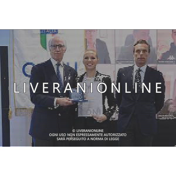 ¬© TVRG Consiglio Nazionale CONI nella foto Laura Lunetta premiata con la Stella d\'Oro dal presidente Giovanni Malago\' Milano 09-03-2022 Il 288o Consiglio Nazionale del CONI che si e\' svolto presso lo stadio Giuseppe Meazza San Siro foto Roberto Garavaglia/ag. Aldo Liverani sas/AGENZIA ALDO LIVERANI SAS