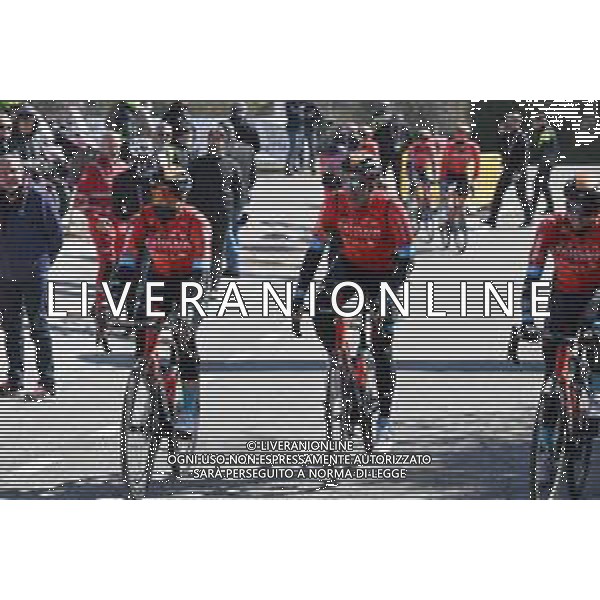 09-03-2022 Tirreno - Adriatico; Tappa 03 Murlo - Terni; 2022, Bahrain - Victorious; Landa Meana, Mikel; Caruso, Damiano; Murlo; ©SIROTTI/AGENZIA ALDO LIVERANI SAS