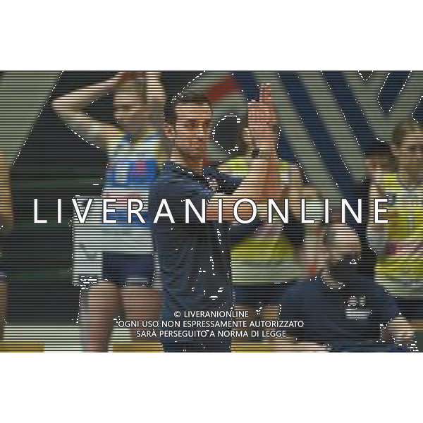 © TVRG Daniele Santarelli allenatore Conegliano Vero Volley Monza vs Antonio Carraro Imoco Volley Conegliano CEV Champions League - quarti di finale gara di andata Monza 09-03-2022 Arena di Monza foto Roberto Garavaglia/ag. Aldo Liverani sas/AGENZIA ALDO LIVERANI SAS