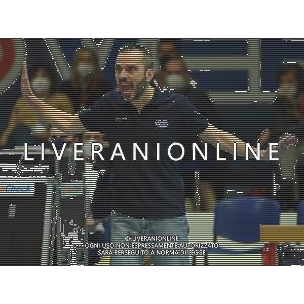 ¬© TVRG Marco Gaspari allenatore Monza Vero Volley Monza vs Antonio Carraro Imoco Volley Conegliano CEV Champions League - quarti di finale gara di andata Monza 09-03-2022 Arena di Monza foto Roberto Garavaglia/ag. Aldo Liverani sas/AGENZIA ALDO LIVERANI SAS