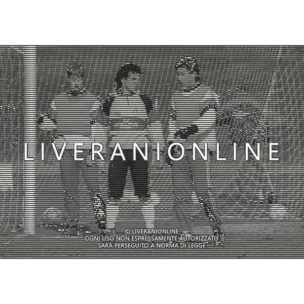 1991 MILANELLO-ALLENAMENTO MILAN CALCIO NELLA FOTO ROBERTO DONADONI E CARLO ANCELOTTI AG ALDO LIVERANI SAS
