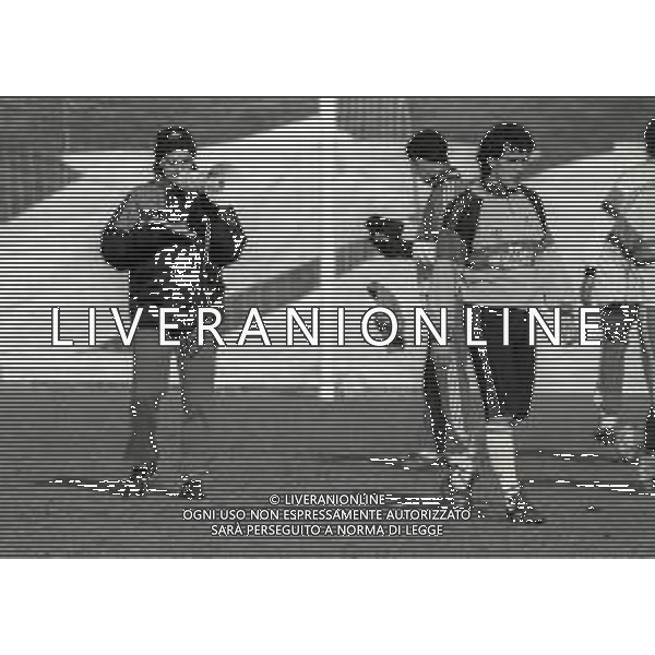 1991 MILANELLO-ALLENAMENTO MILAN CALCIO NELLA FOTO ARRIGO SACCHI E ROBERTO DONADONI AG ALDO LIVERANI SAS