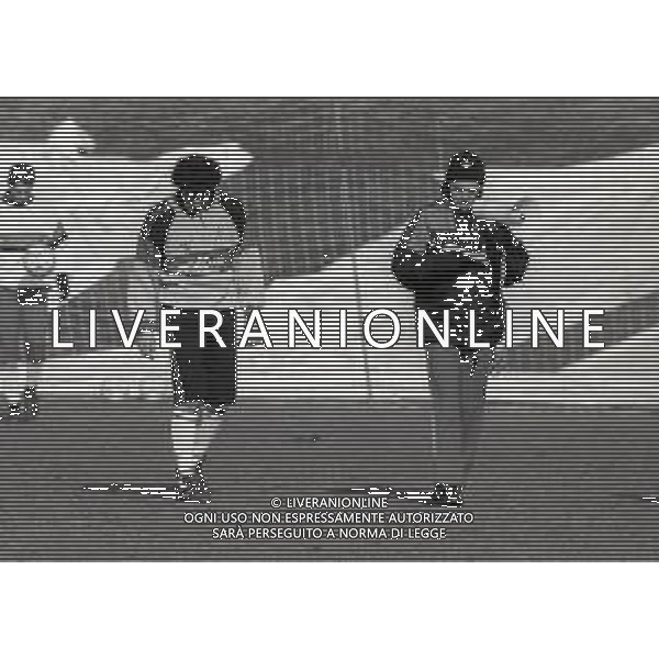 1991 MILANELLO-ALLENAMENTO MILAN CALCIO NELLA FOTO ARRIGO SACCHI E ROBERTO DONADONI AG ALDO LIVERANI SAS