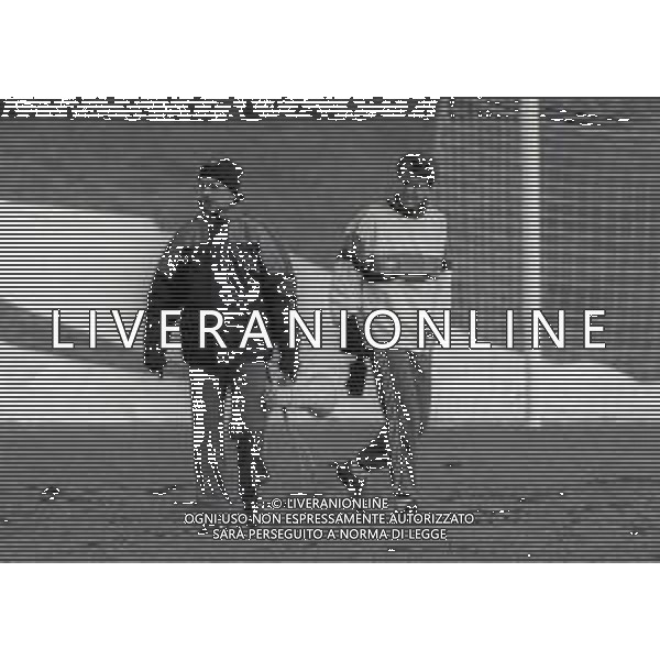 1991 MILANELLO-ALLENAMENTO MILAN CALCIO NELLA FOTO ARRIGO SACCHI E ALESSANDRO COSTACURTA AG ALDO LIVERANI SAS