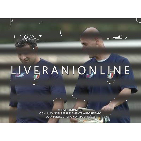 Galatina (Lecce ) 10/10/2005 Allenamento Nazionale Italiana nella foto: Peruzzi-Sicignano Foto marco Lezzi / Ag.Aldo liverani