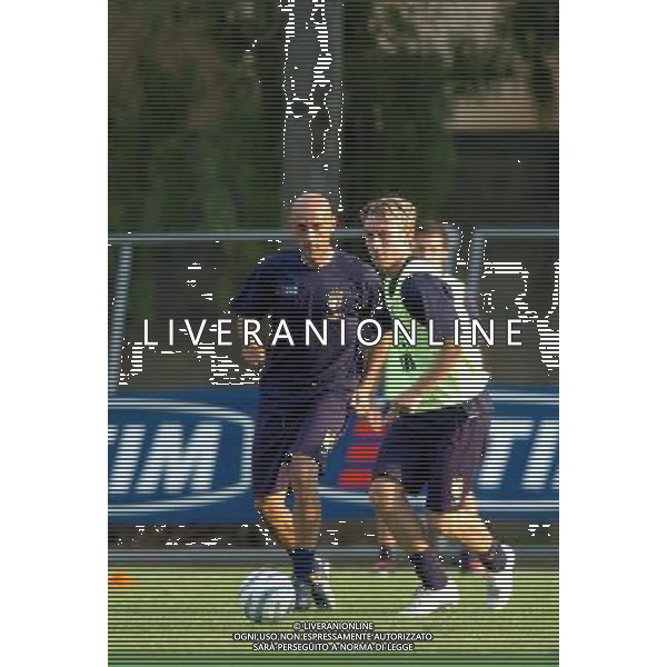 Galatina (Lecce ) 10/10/2005 Allenamento Nazionale Italiana nella foto: De Rossi-Sicignano Foto marco Lezzi / Ag.Aldo liverani
