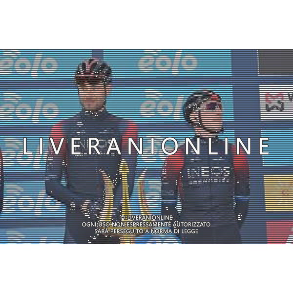 11-03-2022 Tirreno - Adriatico; Tappa 05 Sefro - Fermo; 2022, Ineos - Grenadiers; Ganna, Filippo; Viviani, Elia; Sefro; ©SIROTTI / AGENZIA ALDO LIVERANI SAS
