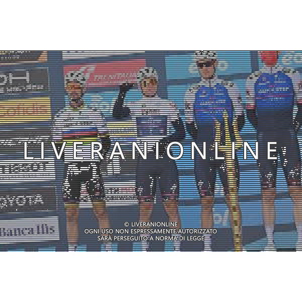 11-03-2022 Tirreno - Adriatico; Tappa 05 Sefro - Fermo; 2022, Quick Step - Alpha Vinyl; Alaphilippe, Julian; Evenepoel, Remco; Sefro; ©SIROTTI / AGENZIA ALDO LIVERANI SAS