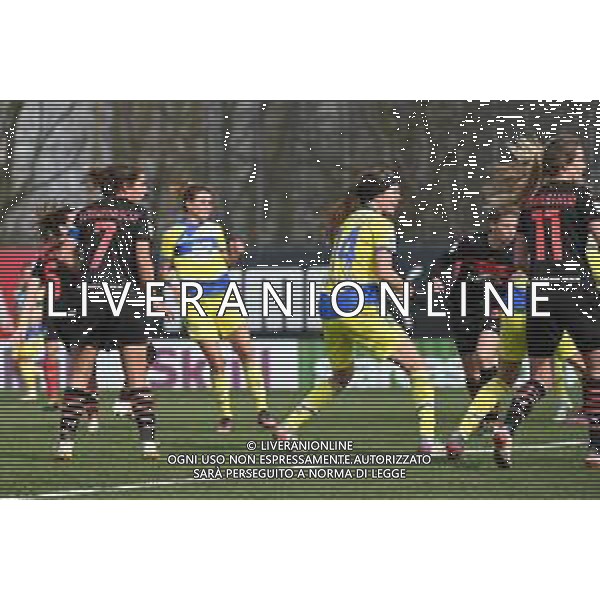 ¬© TVRG Cristiana Girelli (Juventus) segna il gol dell\'1 a 0 Milan Women vs Juventus Women Coppa Italia femminile - semifinale gara di andata Milano 12-03-2022 Centro sportivo Peppino Vismara foto Roberto Garavaglia/ag. Aldo Liverani sas/AGENZIA ALDO LIVERANI SAS