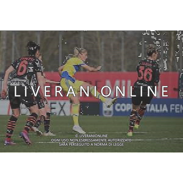 © TVRG Elsa Amanda Nilden (Juventus) segna il gol del 2 a 0 Milan Women vs Juventus Women Coppa Italia femminile - semifinale gara di andata Milano 12-03-2022 Centro sportivo Peppino Vismara foto Roberto Garavaglia/ag. Aldo Liverani sas/AGENZIA ALDO LIVERANI SAS