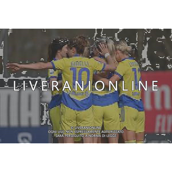 ¬© TVRG esultanza Juventus dopo il gol del 2 a 0 Elsa Amanda Nilden Milan Women vs Juventus Women Coppa Italia femminile - semifinale gara di andata Milano 12-03-2022 Centro sportivo Peppino Vismara foto Roberto Garavaglia/ag. Aldo Liverani sas/AGENZIA ALDO LIVERANI SAS