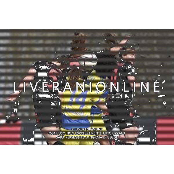 ¬© TVRG mischia in area della Juventus Milan Women vs Juventus Women Coppa Italia femminile - semifinale gara di andata Milano 12-03-2022 Centro sportivo Peppino Vismara foto Roberto Garavaglia/ag. Aldo Liverani sas/AGENZIA ALDO LIVERANI SAS