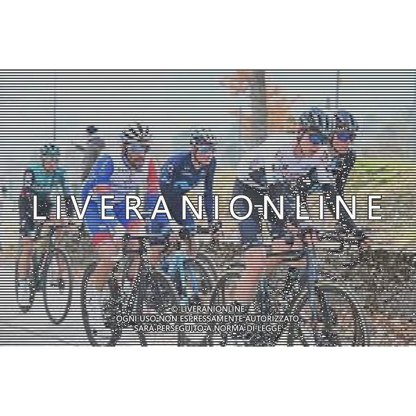 12-03-2022 Tirreno - Adriatico; Tappa 06 Apecchio - Carpegna; 2022, Dsm; 2022, Groupama - Fdj; Arensman, Thymen; Pinot, Thibaut; Monte Carpegna; ©SIROTTI/AGENZIA ALDO LIVERANI SAS