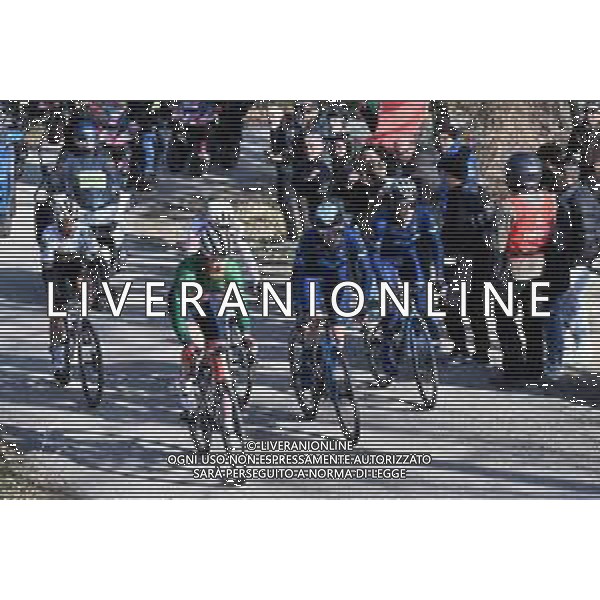 12-03-2022 Tirreno - Adriatico; Tappa 06 Apecchio - Carpegna; 2022, Trek - Segafredo; 2022, Movistar; 2022, Quick Step - Alpha Vinyl; Simmons, Quinn; Aranburu Deva, Alexander; Mas, Enric; Alaphilippe, Julian; Monte Carpegna; ©SIROTTI/AGENZIA ALDO LIVERANI SAS