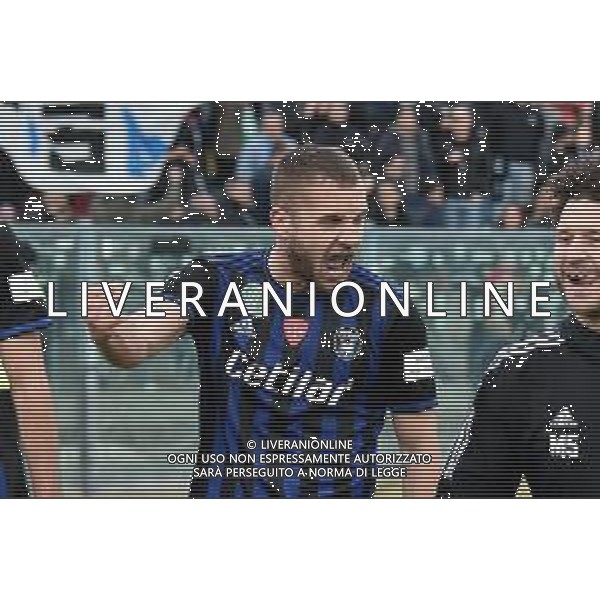 Gabriele Masotti/LMedia - AC Pisa vs US Cremonese - Italian soccer Serie B match 2021/2022 March 13 2022 - Arena Garibaldi Pisa, Italy AC Pisa vs US Cremonese Photo showing: George Puscas (Pisa) celebrates - esultanza a fine gara @Gabriele Masotti/LiveMedia /AGENZIA ALDO LIVERANI SAS