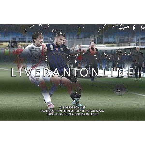 Gabriele Masotti/LMedia - AC Pisa vs US Cremonese - Italian soccer Serie B match 2021/2022 March 13 2022 - Arena Garibaldi Pisa, Italy AC Pisa vs US Cremonese Photo showing: Leonardo Sernicola (Cremonese) and Marius Marin (Pisa) fight for the ball @Gabriele Masotti/LiveMedia /AGENZIA ALDO LIVERANI SAS