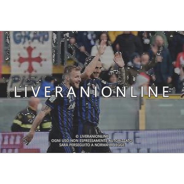 Gabriele Masotti/LMedia - AC Pisa vs US Cremonese - Italian soccer Serie B match 2021/2022 March 13 2022 - Arena Garibaldi Pisa, Italy AC Pisa vs US Cremonese Photo showing: Ernesto Torregrossa (Pisa) and Giuseppe Sibilli (Pisa) celebrate @Gabriele Masotti/LiveMedia /AGENZIA ALDO LIVERANI SAS