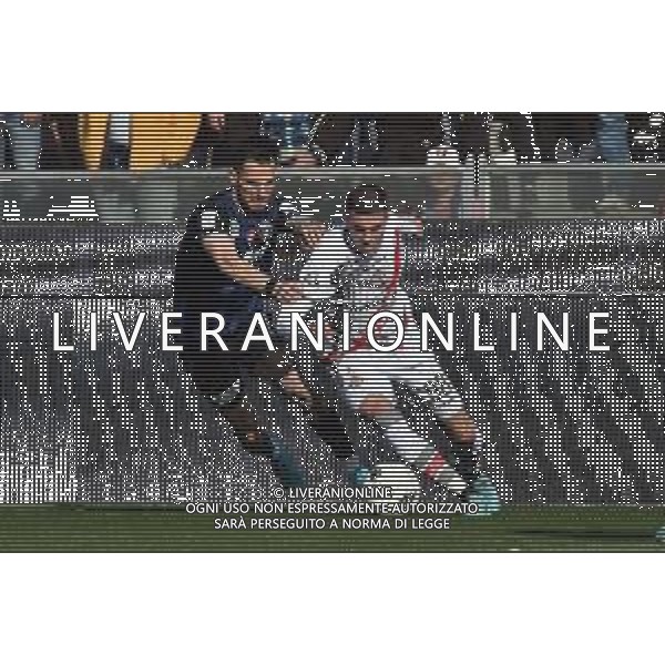 Gabriele Masotti/LMedia - AC Pisa vs US Cremonese - Italian soccer Serie B match 2021/2022 March 13 2022 - Arena Garibaldi Pisa, Italy AC Pisa vs US Cremonese Photo showing: Luca Zanimacchia (Cremonese) hampered by Marius Marin (Pisa) @Gabriele Masotti/LiveMedia /AGENZIA ALDO LIVERANI SAS